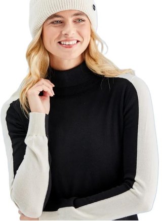 PING Lockett Roll neck dames trui, zwart/chalk