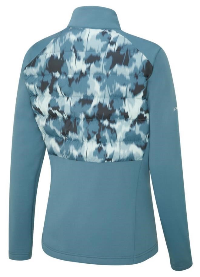 PING Clare Zoned fleece dames jack, blue fusion/navy multi