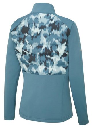 PING Clare Zoned fleece dames jack, blue fusion/navy multi