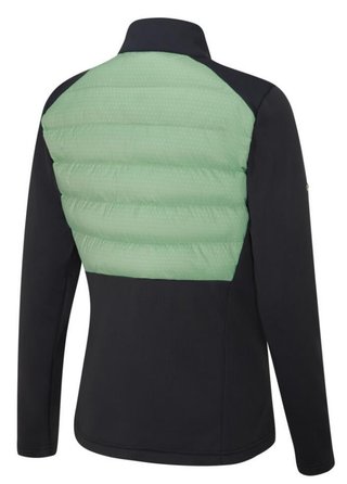 PING Clare Zoned fleece dames jack, black/eucalyptus multi