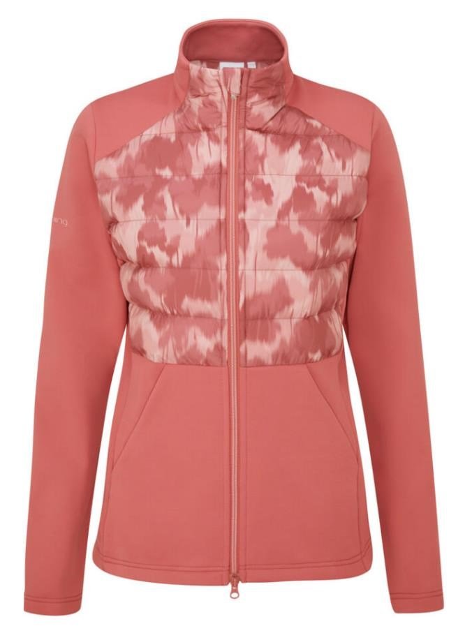 PING Clare Zoned fleece dames jack, roze/rose multi
