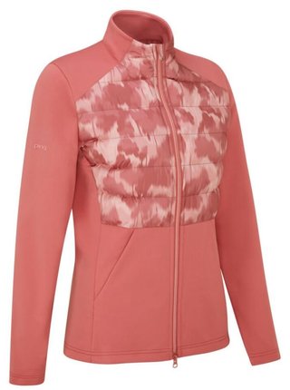 PING Clare Zoned fleece dames jack, roze/rose multi