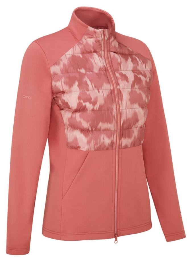 PING Clare Zoned fleece dames jack, roze/rose multi