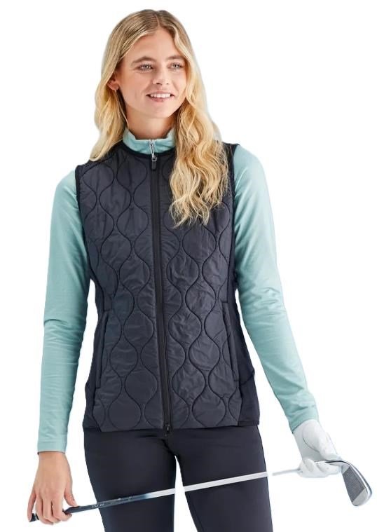 PING Seren insulated collarless dames vest, zwart