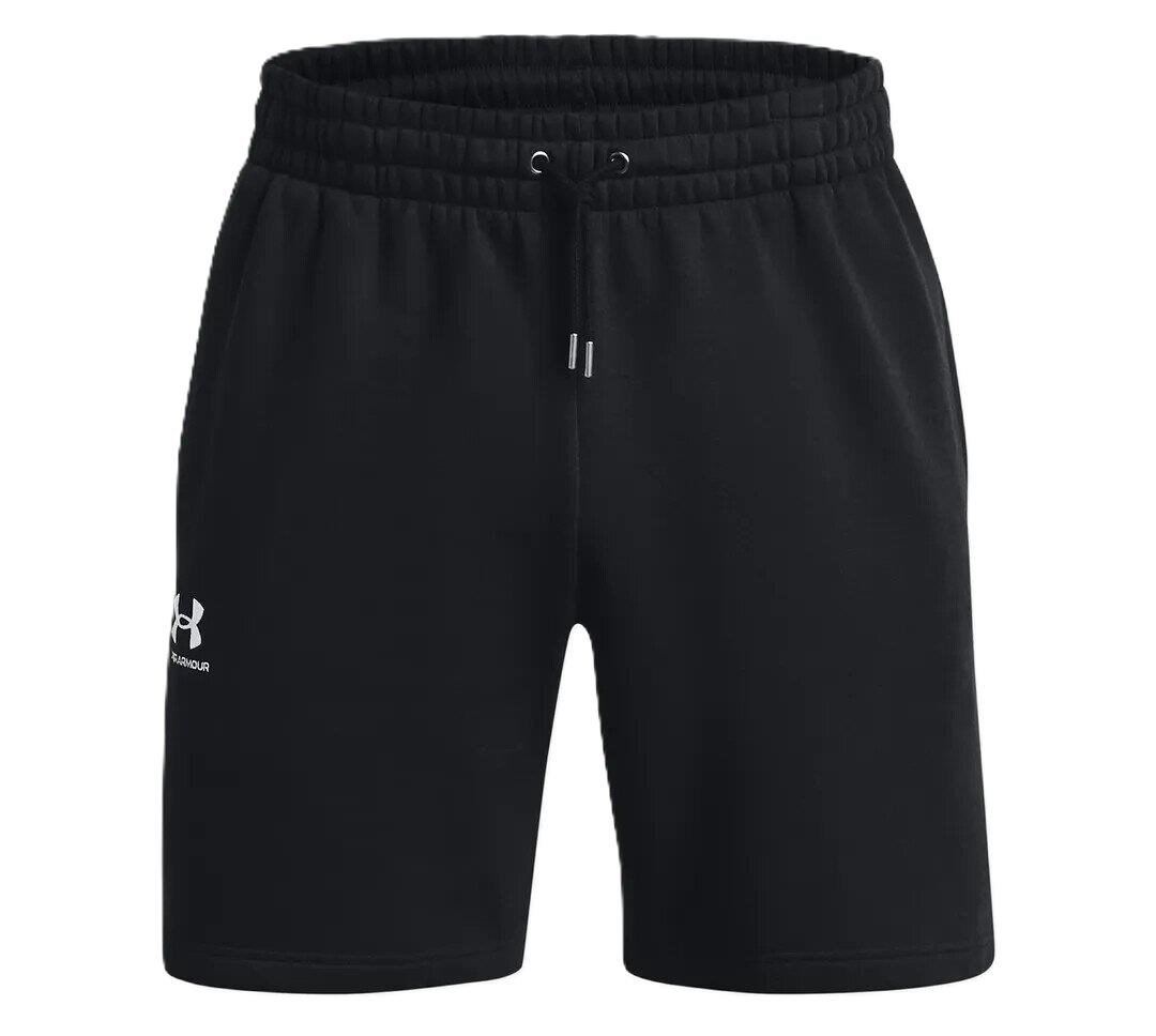 Under Armour Essential Fleece heren shorts, zwart/wit