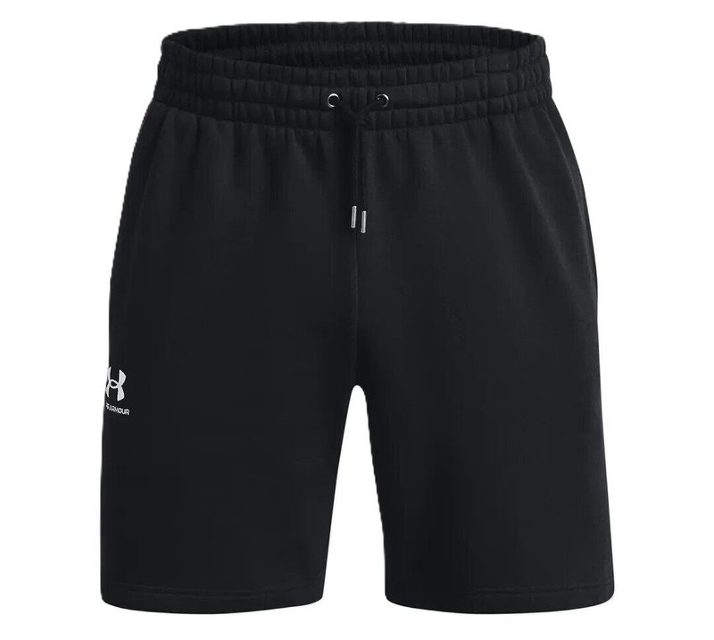 Under Armour Essential Fleece heren shorts, zwart/wit