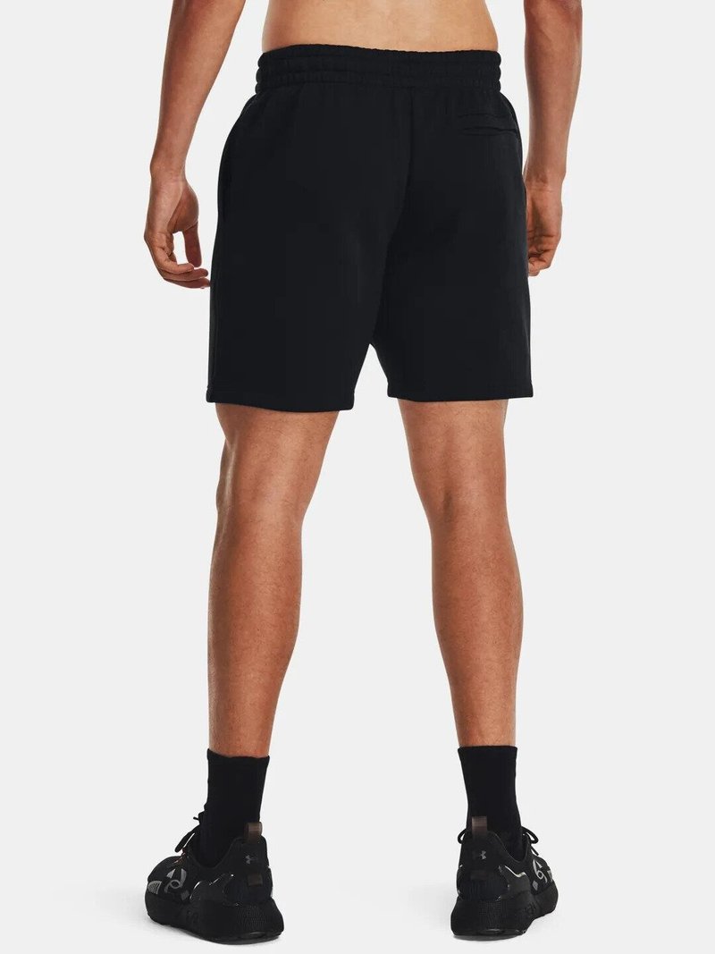 Under Armour Essential Fleece heren shorts, zwart/wit
