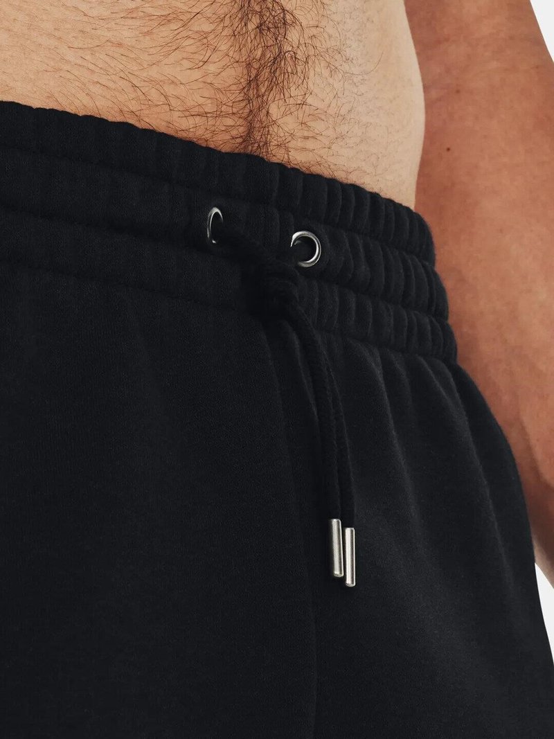 Under Armour Essential Fleece heren shorts, zwart/wit