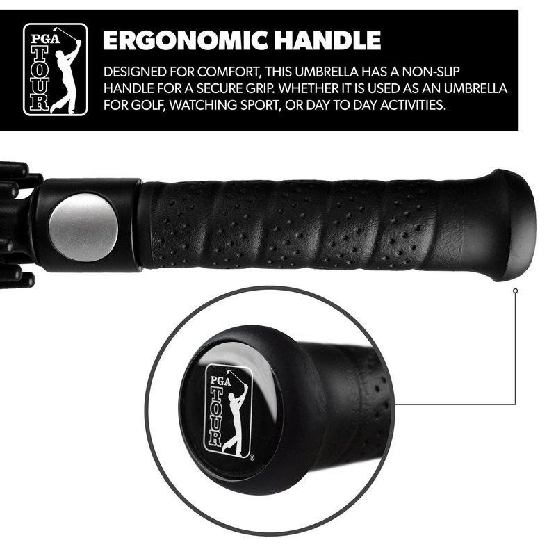 PGA Tour Windproof Double Canopy paraplu 62", zwart