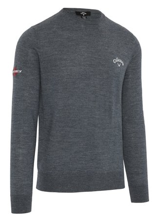 Callaway Crew Neck Merino Mix heren trui, steel heather