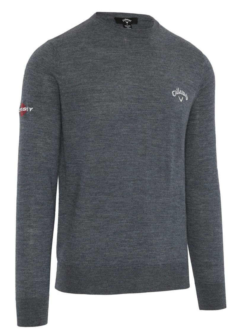 Callaway Crew Neck Merino Mix heren trui, steel heather