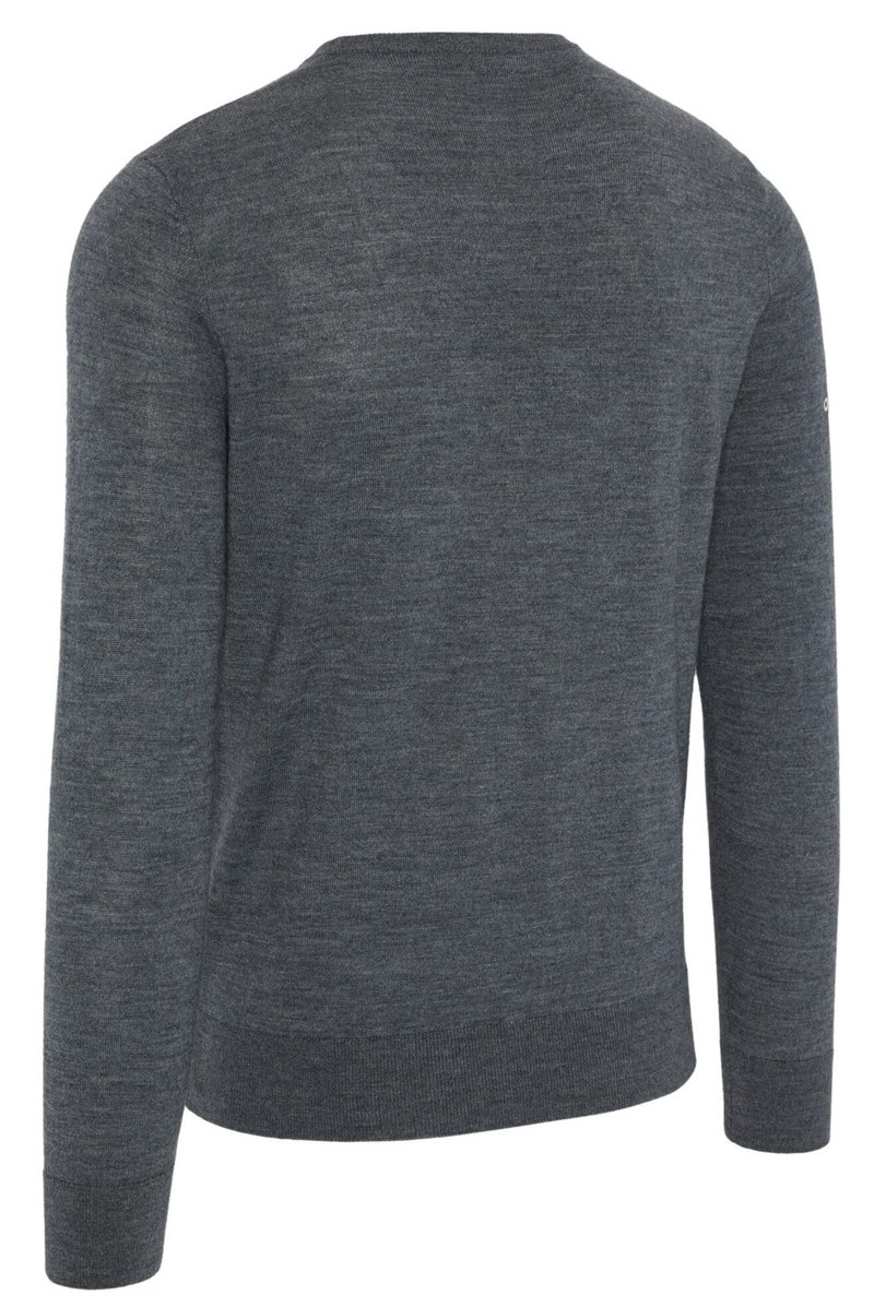 Callaway Crew Neck Merino Mix heren trui, steel heather