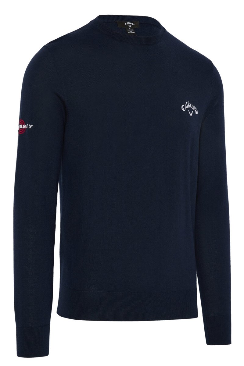 Callaway Crew Neck Merino Mix heren trui, navy blue
