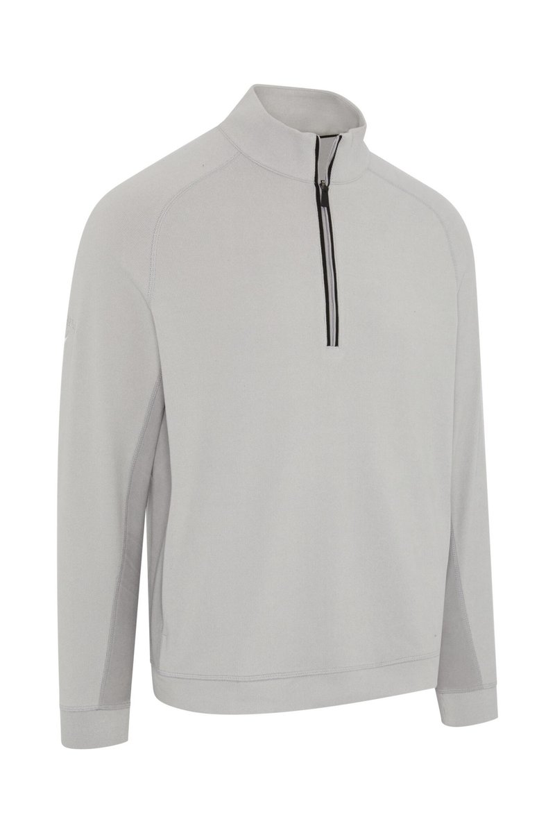 Callaway Brushed Rib 1/4 Zip heren sweater, concrete