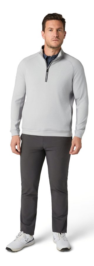 Callaway Brushed Rib 1/4 Zip heren sweater, concrete