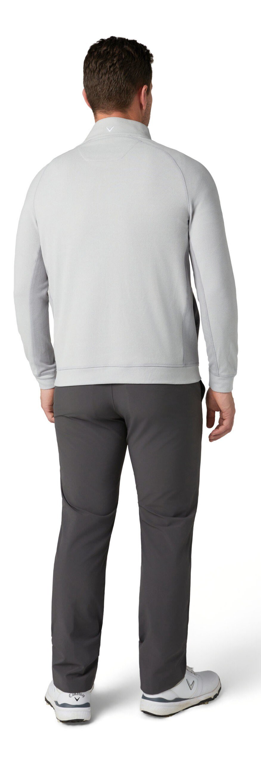 Callaway Brushed Rib 1/4 Zip heren sweater, concrete