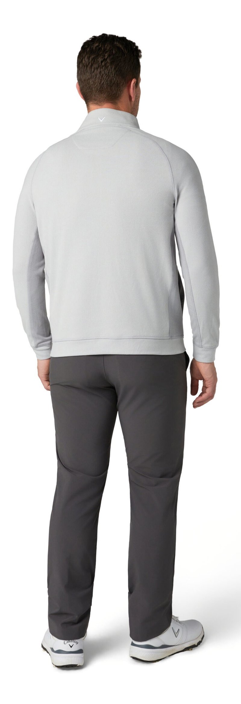 Callaway Brushed Rib 1/4 Zip heren sweater, concrete
