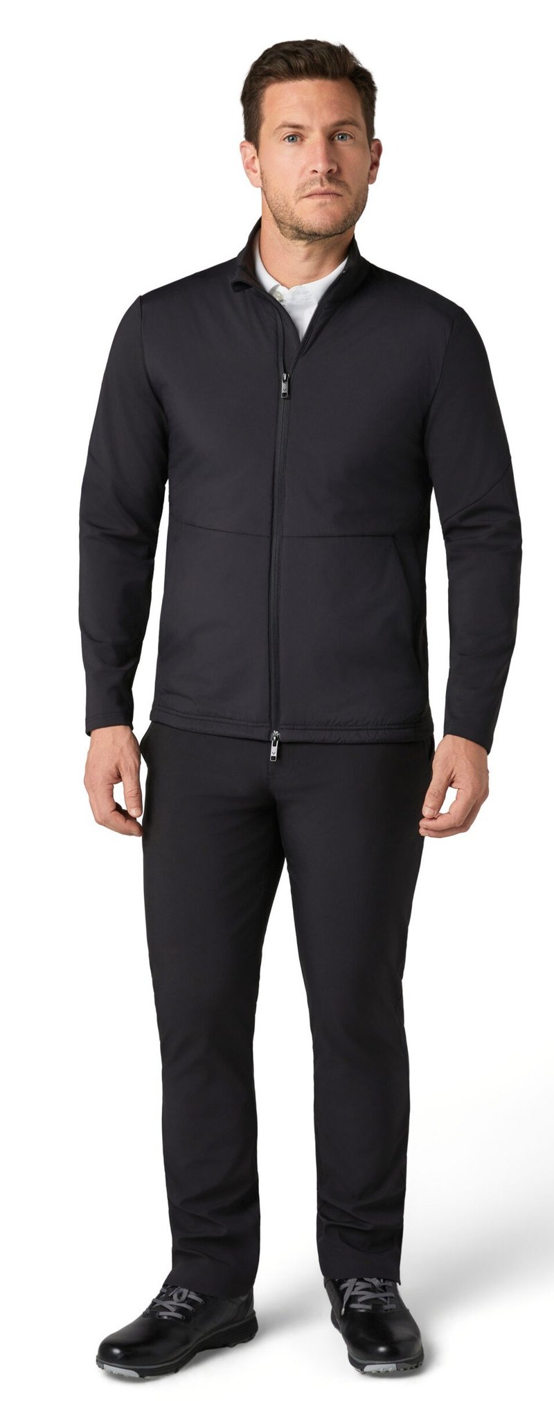 Callaway Mixed Media Full Zip heren jack, caviar