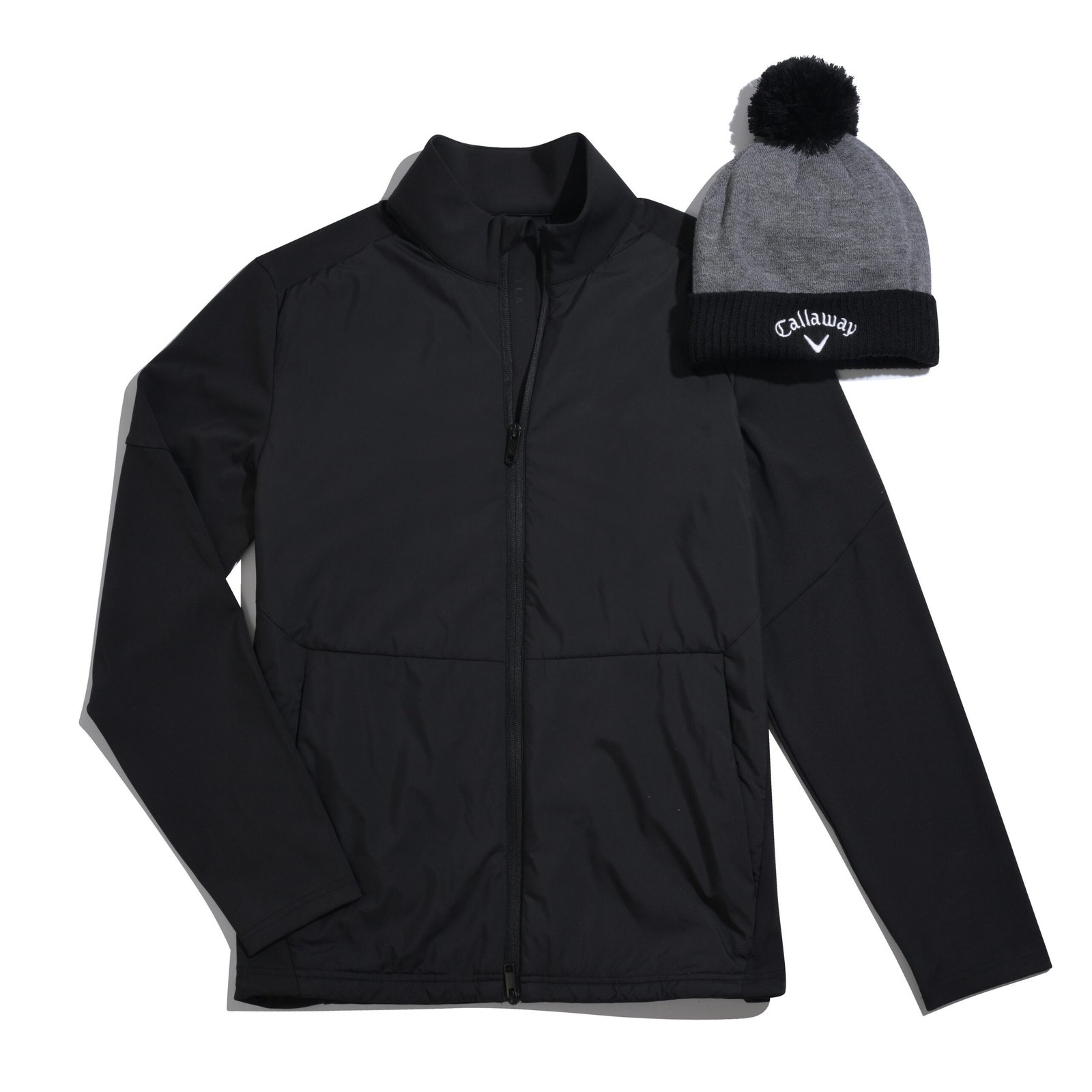 Callaway Mixed Media Full Zip heren jack, caviar