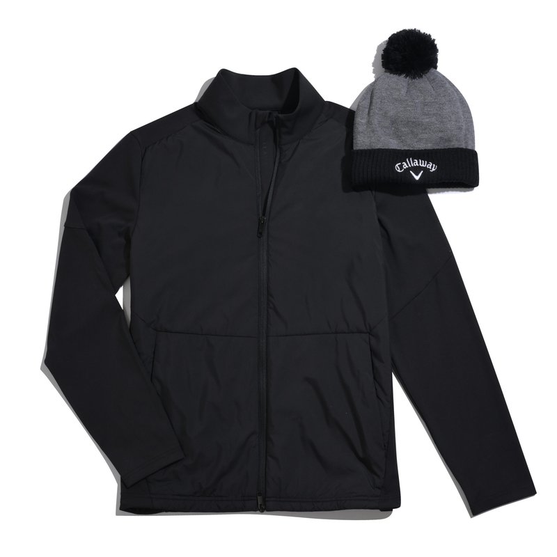 Callaway Mixed Media Full Zip heren jack, caviar