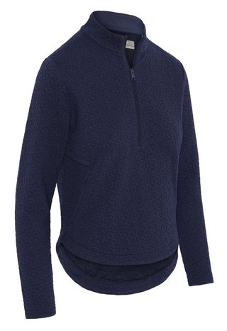 Callaway 1/2 Zip Quilted Knit dames sweatshirt, peacoat