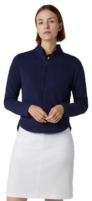 Callaway 1/2 Zip Quilted Knit dames sweatshirt, peacoat