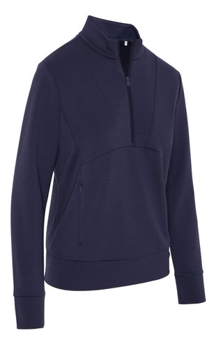 Callaway 1/2 Zip Soft Touch dames sweater, peacoat