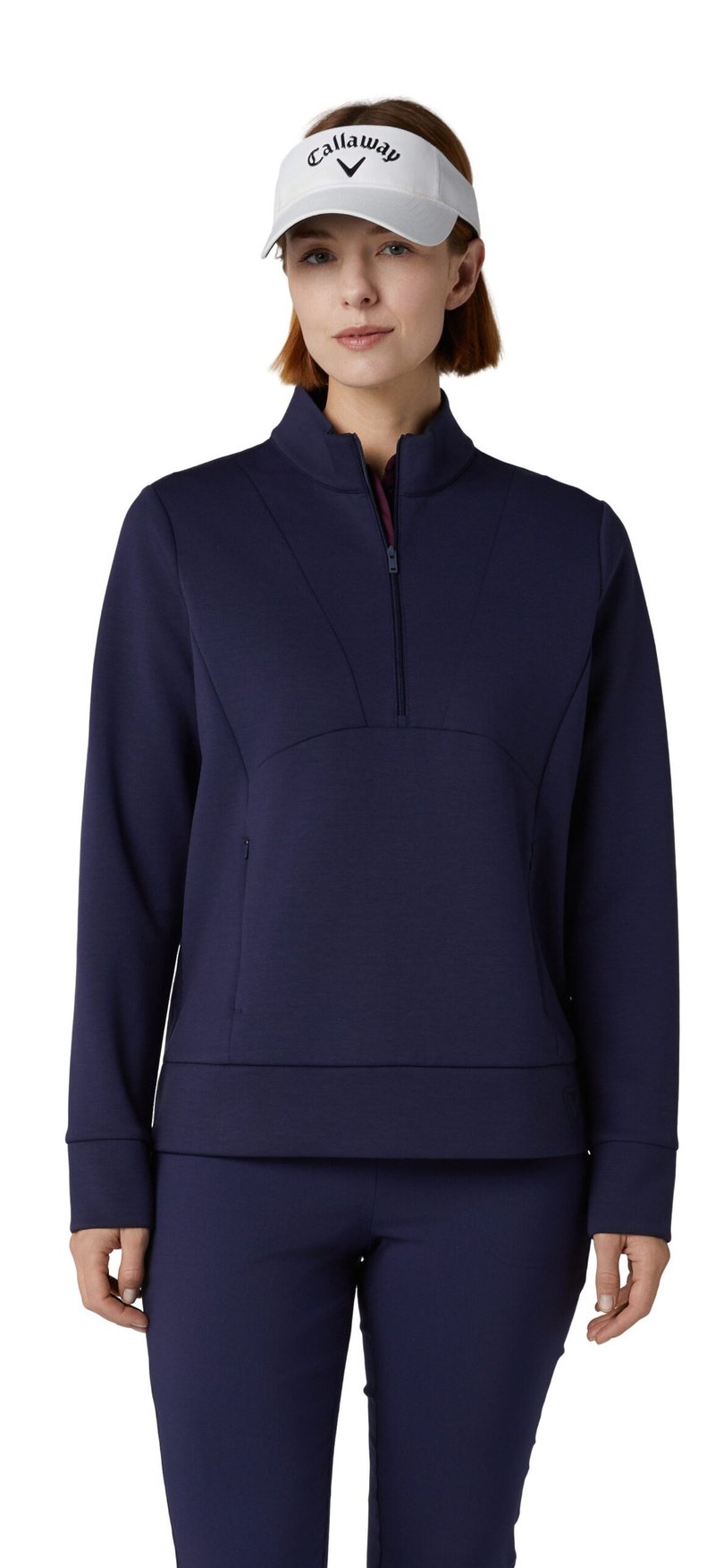Callaway 1/2 Zip Soft Touch dames sweater, peacoat