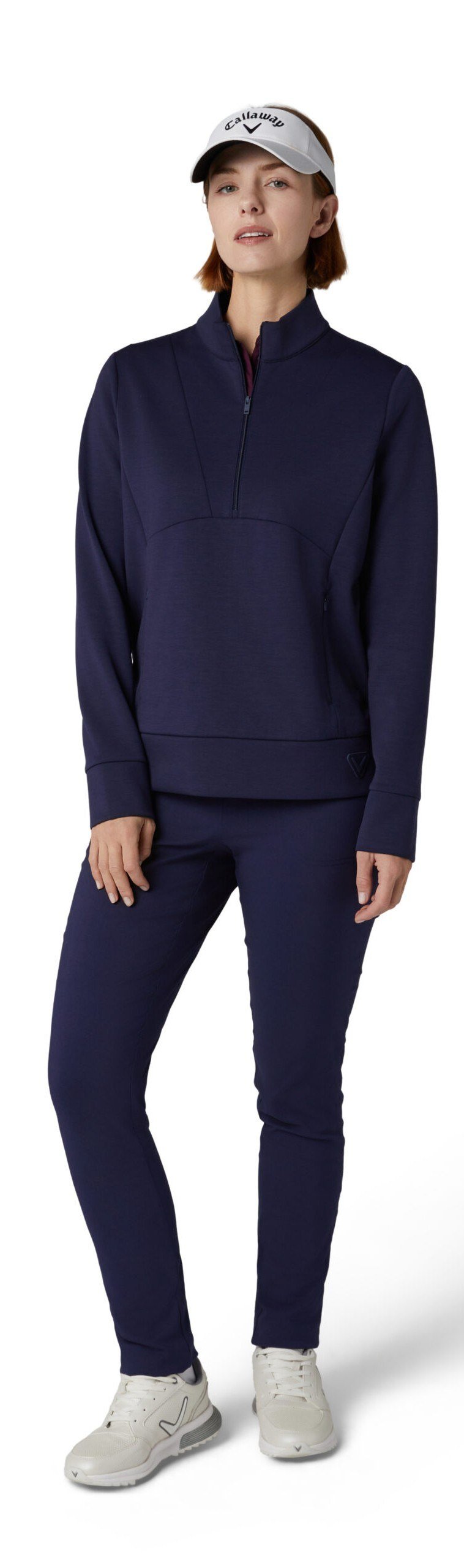 Callaway 1/2 Zip Soft Touch dames sweater, peacoat