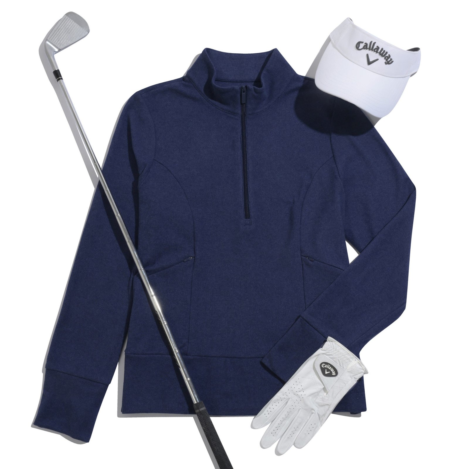 Callaway 1/2 Zip Soft Touch dames sweater, peacoat