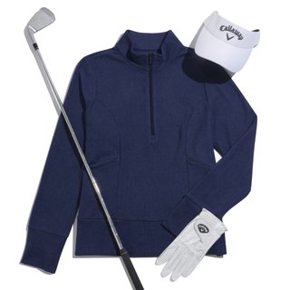 Callaway 1/2 Zip Soft Touch dames sweater, peacoat