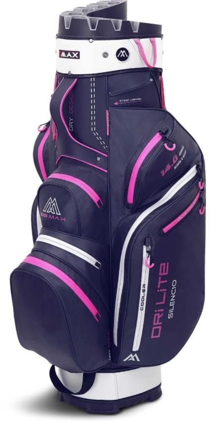 Big Max Dri Lite Silencio 2 Organizer cart bag, steel blue/zilver/fuchsia