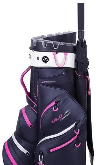 Big Max Dri Lite Silencio 2 Organizer cart bag, steel blue/zilver/fuchsia