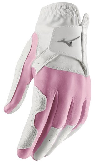 Mizuno Stretch dames golfhandschoen, wit/roze
