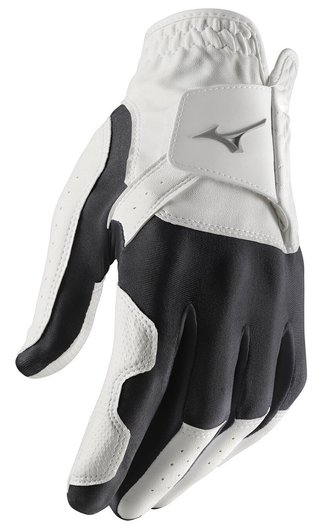 Mizuno Stretch heren golfhandschoen, wit/zwart