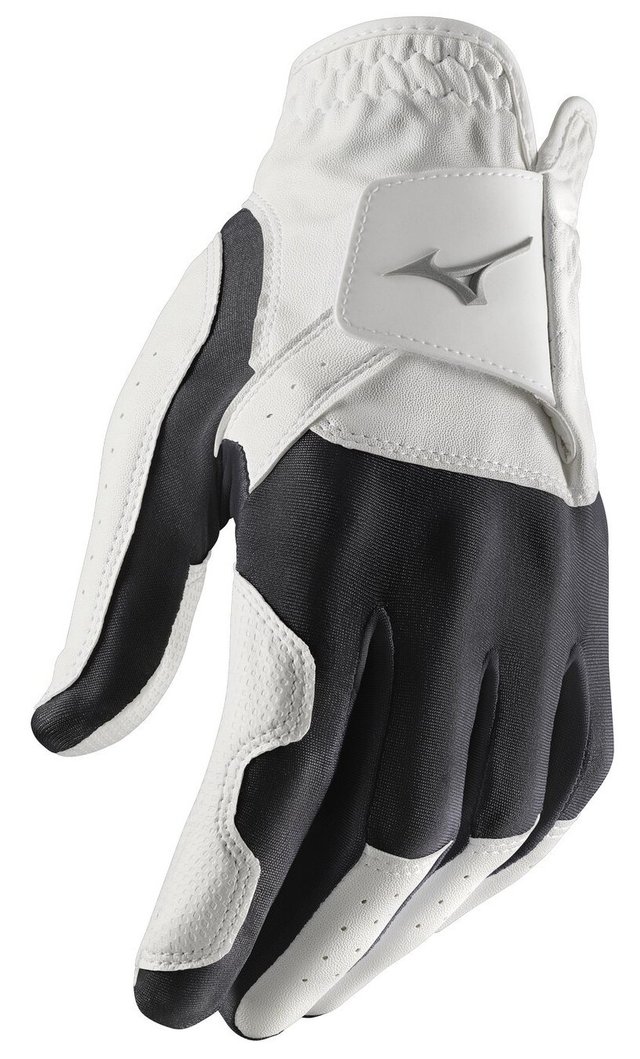 Witte herengolfhandschoen met zwarte accenten