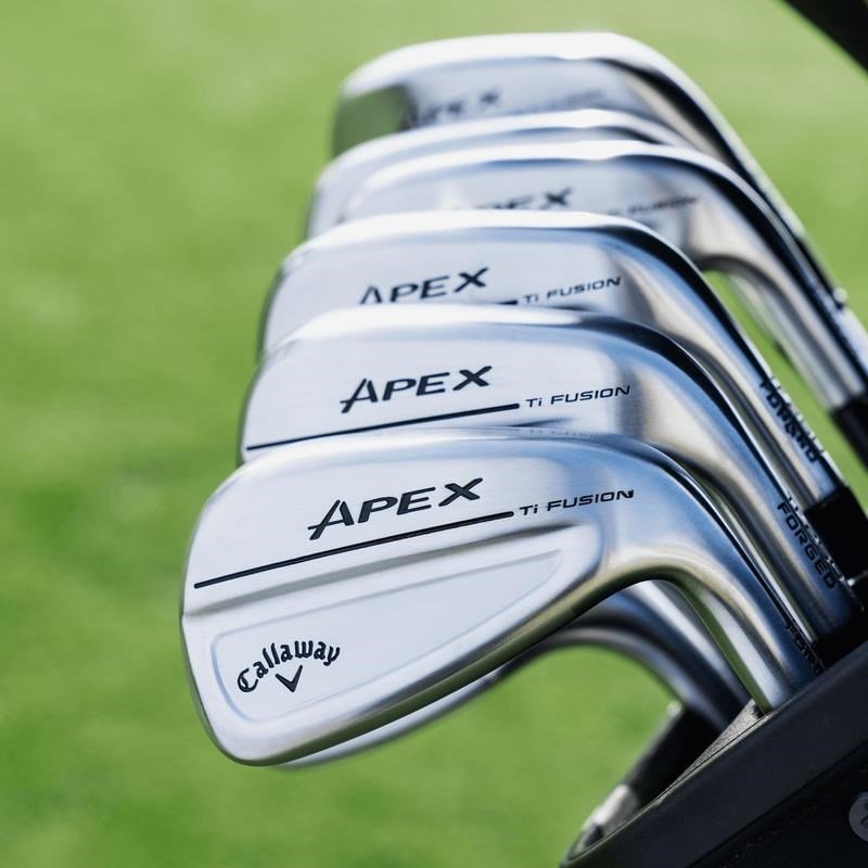 Callaway Apex Ti Fusion 250 Plated heren ijzers, grafiet