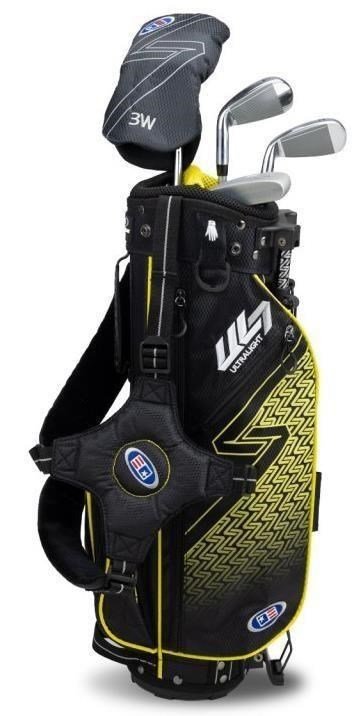 U.S. Kids Golf UL7-42 (107cm) W25 junior golfset, grafiet, stand bag, zwart/geel
