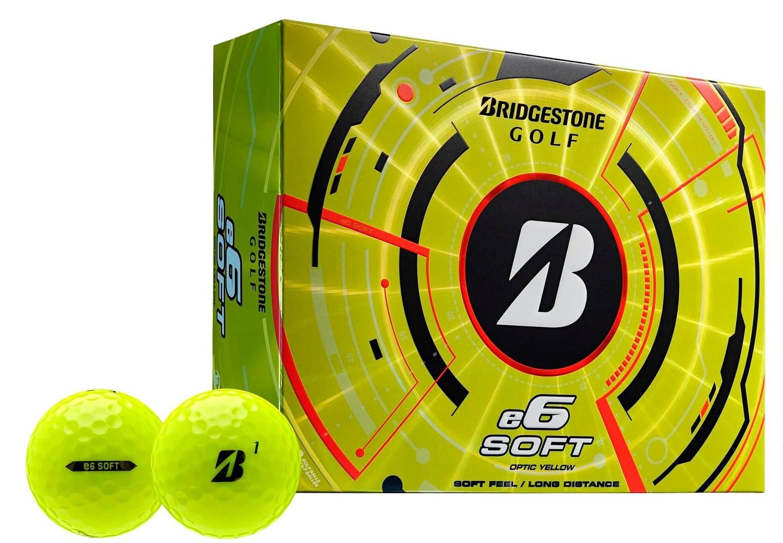 Bridgestone e6 Soft golfballen, geel