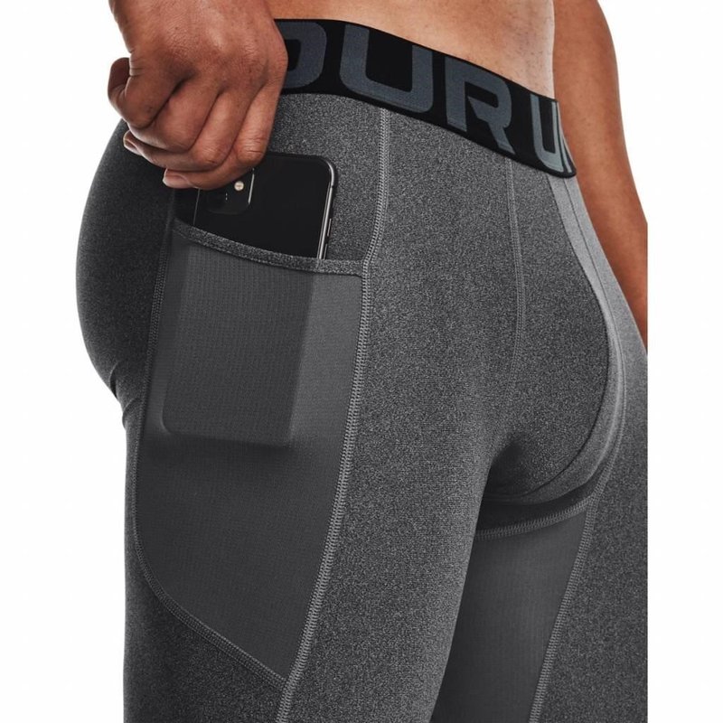 Under Armour HeatGear Shorts heren compressie boxers, carbon heather/black