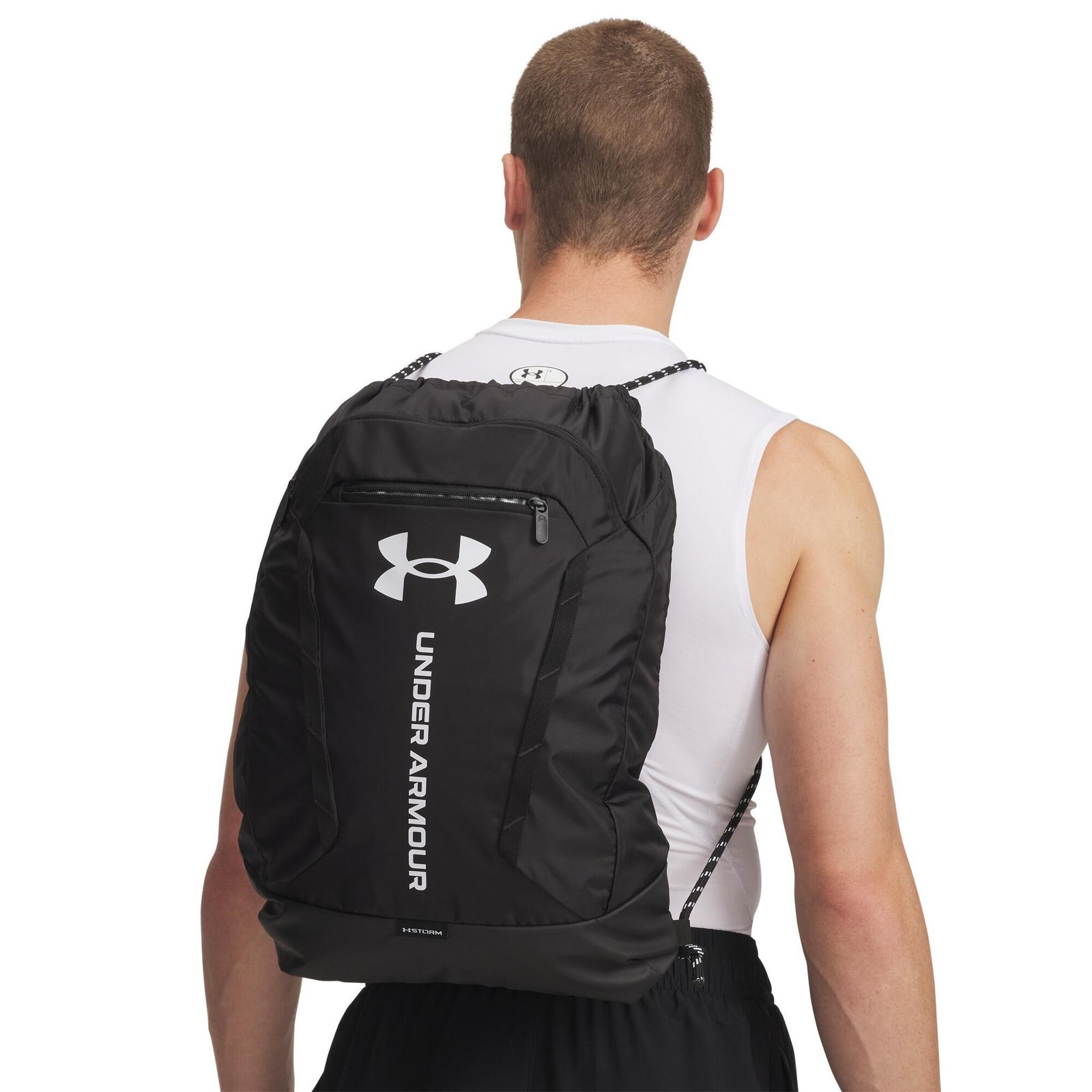 Under Armour Hustle Sackpack rugzak, zwart