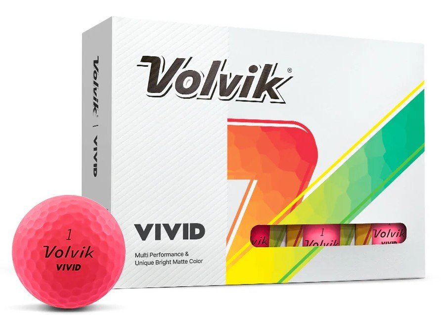 Volvik VIVID golfballen, roze