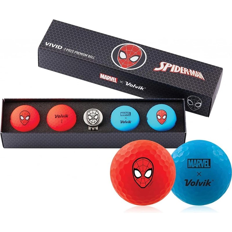 Volvik VIVID MARVEL SPIDERMAN golfballen, mix