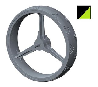 Big Max SPARE PART - Big Max Rear wheel (1PC) trolley accessory, groen/zwart