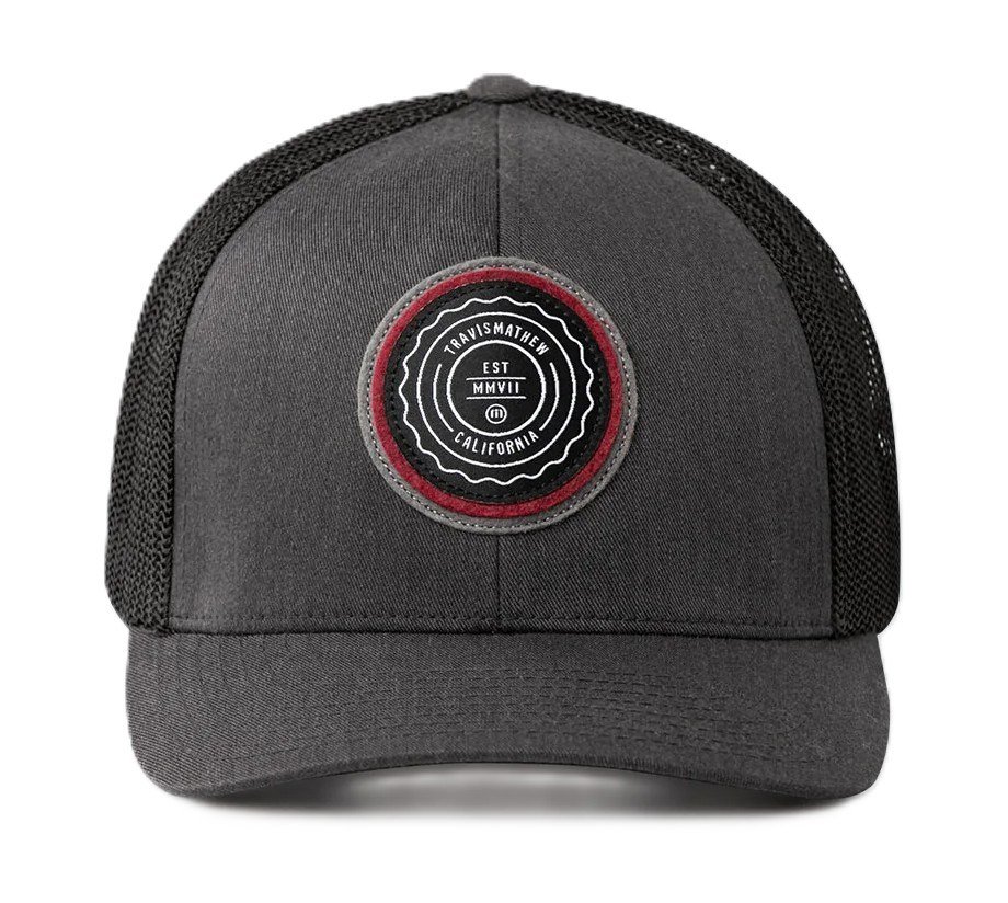 Travis Mathew The Patch heren pet, heather grey pinstripe
