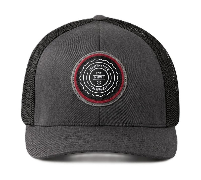 Travis Mathew The Patch heren pet, heather grey pinstripe