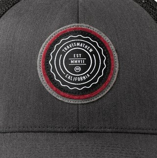 Travis Mathew The Patch heren pet, heather grey pinstripe
