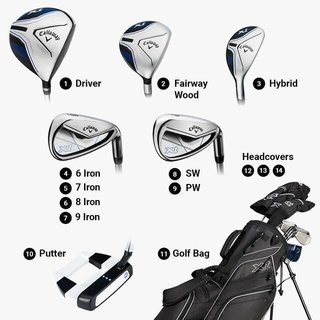 Callaway XT 26 11PC junior golfset, staal/grafiet