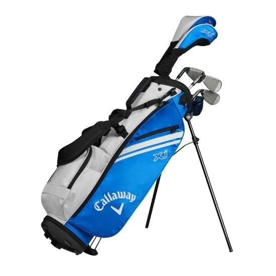 Callaway XJ-2 7PC junior golfset, staal, + standtas, blauw/wit