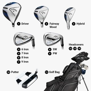 Callaway XT 26 11PC junior golfset, staal/grafiet